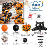 Halloween Pumpkin Balloons Garland Arch Kit Orange Black Balloon 3D Bat Sticker Eye Globos Birthday Party Halloween Decorations