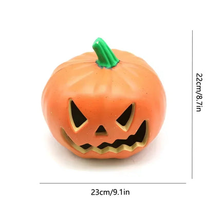 1PCS Scary Halloween Pumpkin Lantern Set Pumpkin Lamp LED Light Orange Halloween Decoration for Porch Front Door Party Supplies