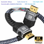 FDBRO 8K HDMI 2.1 Cable 4K@120Hz 8K@60Hz HDMI2.1 Cable 48Gbps Adapter For RTX 3080 eARC HDR10+ Video Cable PC Laptop TV box PS5
