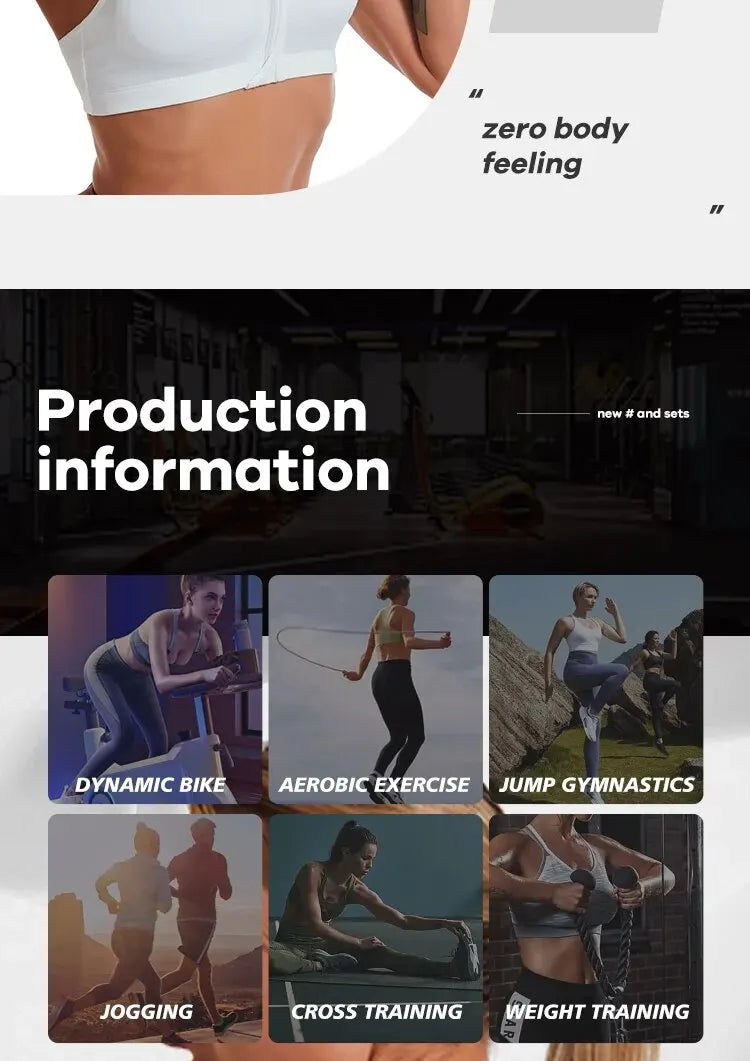 Yoga Fitness Bra Shock-absorbing Sports Bra Breathable and Quick Drying Training Running WOMEN'S Underwear
