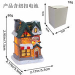 1~6pcs LED Night Light Christmas Ornaments 2024 Luminous Castle Snow House Sculpture Xmas Decoration for Home New Year Navidad