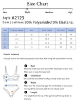 Transparent Floral Two Pieces Clothing Underwire Push Up Lingeries For Woman A2123