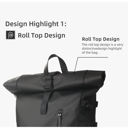 HK Expandable Travel Backpack Men Large Capacity Waterproof 15.6” Laptop Bag Hiking Rucksack Cycling Daypack Bag with USB Port