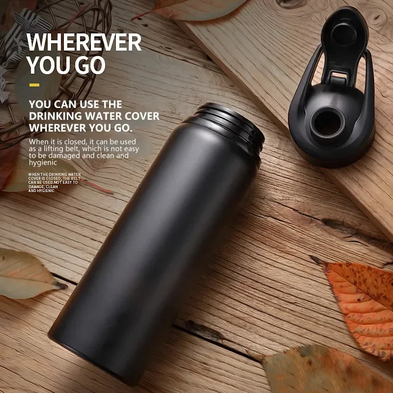 Portable Water Bottle Bicycle Riding Drinking Water Bottle Outdoor Sport Travel Mug Metal Stainless Steel Bottle