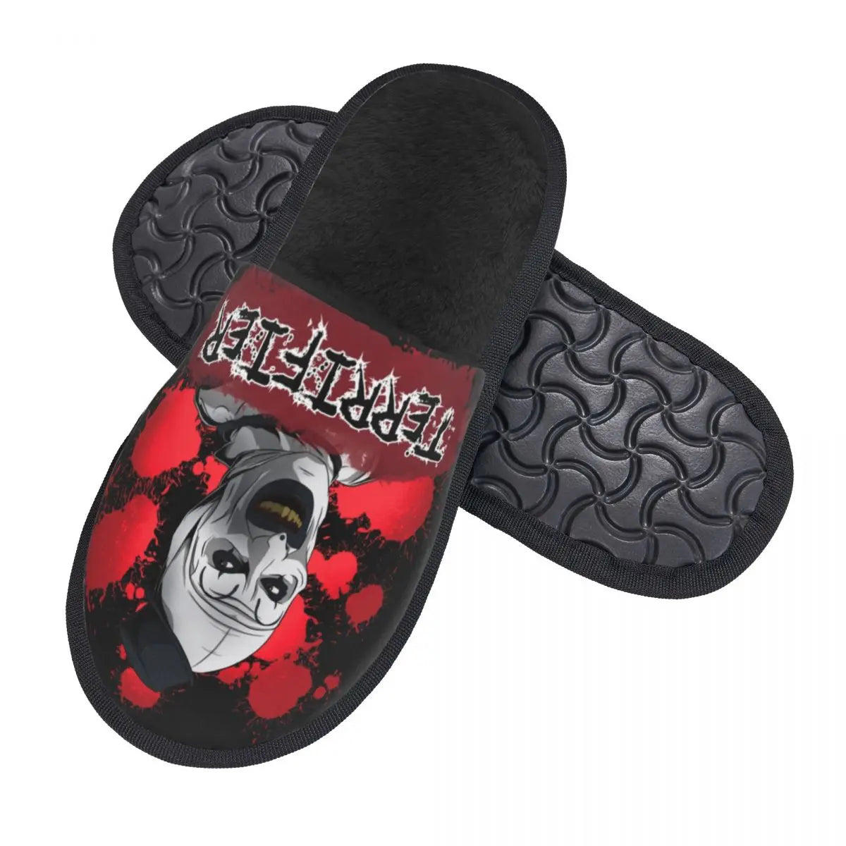 Custom Halloween Movie Terrifier Soft Memory Foam House Slippers Women Horror Clown Comfy Warm Anti-skid Sole Slipper