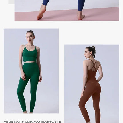 Fashion Sexy Cross Back Small Sling Yoga Underwear Women Breathable Shockproof Gym Fitness Running Sport Crop Tops Athletic Vest