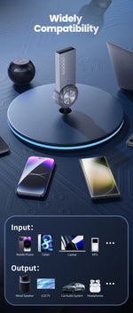 Toocki Wireless Bluetooth 5.1 Receiver Adapter 3.5mm Jack Audio Music Dongle USB Car Bluetooth Transmitter for Aux Car Speaker