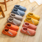 Winter Men Women Warm Slippers Cotton Slippers Outdoor Indoor Warm Shoes Men's Couple Home Bedroom Plush Slippers Big Size 46 47