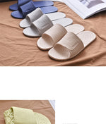 Foldable Home Slippers Hotel Travel Portable Slides Non-Slip Bathing House Guest Use Men Women Unisex Flat Shoes Salon Homestay