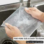 6/10pcs Cleaning products Dishcloth Silver Wire Cleaning Kitchen Cloth Thickened Microfiber Wash Towel Built-in Sponge Ball Rag