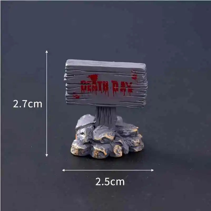 Halloween Decoration Maple Leave Ghost Desktop Ornaments Mini Skull Luminous Horror Eyeball Halloween Party Favors Home Decor