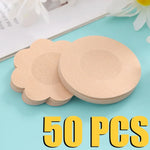 50Pcs Cloth Nipple Cover Teat Hide Women Nipple Pasties Piece Breast Petals Invisible Bra Padding Chest Sticker Patch Covers