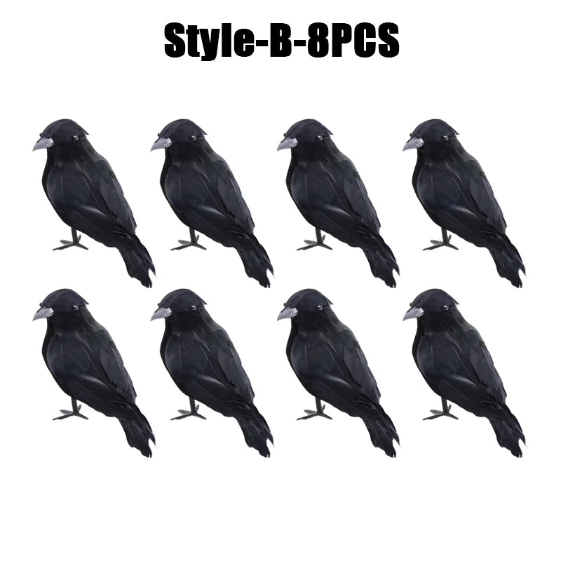 Simulation Black Crow Halloween Black Crow Props Simulation Fake Bird Ghost Festival Halloween Decoration Scary Toys