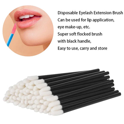 100PCS Disposable Lip Brush Makeup Brushes Eyelashes Extension Applicator Lipstick Wands Set Cosmetic Colourful Make Up Tools