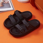 Fashion Buckle Thick Platform Slippers Women Home Soft Sole eva Cloud Slides Sandals Woman 2023 Summer Non Slip Beach Flip Flops