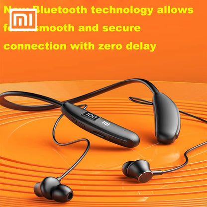 Xioami Wireless Headphones Hi-Fi Stereo Bluetooth Earphone Neckband Bass Sports Waterproof Earbuds Support TF Card Built-in Mic