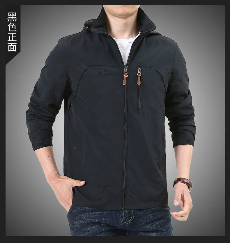 Gorpcore Jacket Men's Military Tactical Hunting Jacket Men's Autumn Casual Waterproof Windbreaker Men's Coat Pocket Work Clothes