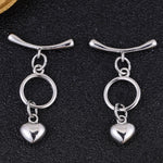 Juya Handmade 18K Gold Silver Plated Fastener Bail Connector Clasps Accessories For Needlework Pearls Beads Jewelry Making