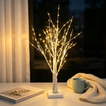 144 LED Birch Tree Light Warm White USB Battery Power Holiday Decorative Tree Christmas Halloween Easter Gift