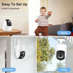 6MP Tuya WiFi Camera Outdoor 2.4G/5G Wifi Surveillance Camera Security Protection CCTV Smartlife Onvif  Alexa Google Video Cam
