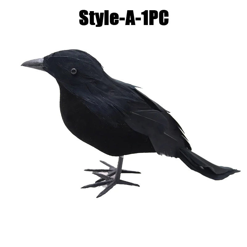 Simulation Black Crow Halloween Black Crow Props Simulation Fake Bird Ghost Festival Halloween Decoration Scary Toys