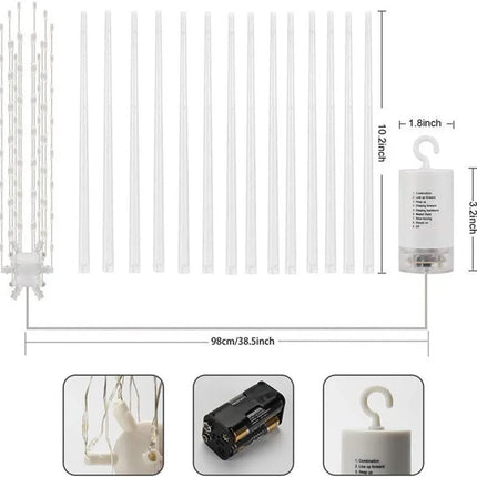 PAMNNY Battery Powered Starburst Firework Lamp Waterproof Christmas Garden String Light Garland for Wedding Party New Year Decor