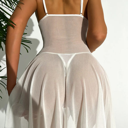 New In Sexy Lingerie For Woman Transparent Porno Sexual Clothing Babydoll Lace Teddy Dress Erotic Underwear Crotchless Sleepwear