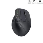 Multi-Device Vertical Ergonomic Mouse With Function Adjustment Kno Rechargeable 2.4G Bluetooth Wireless Mouse for PC Tablet
