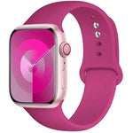 Silicone Band For Apple Watch strap 44mm 45mm 40mm 41mm 42-38mm 45 mm sport bracelet iwatch series 8 7 6 5 4 3 SE 9 Ultra 2 49mm