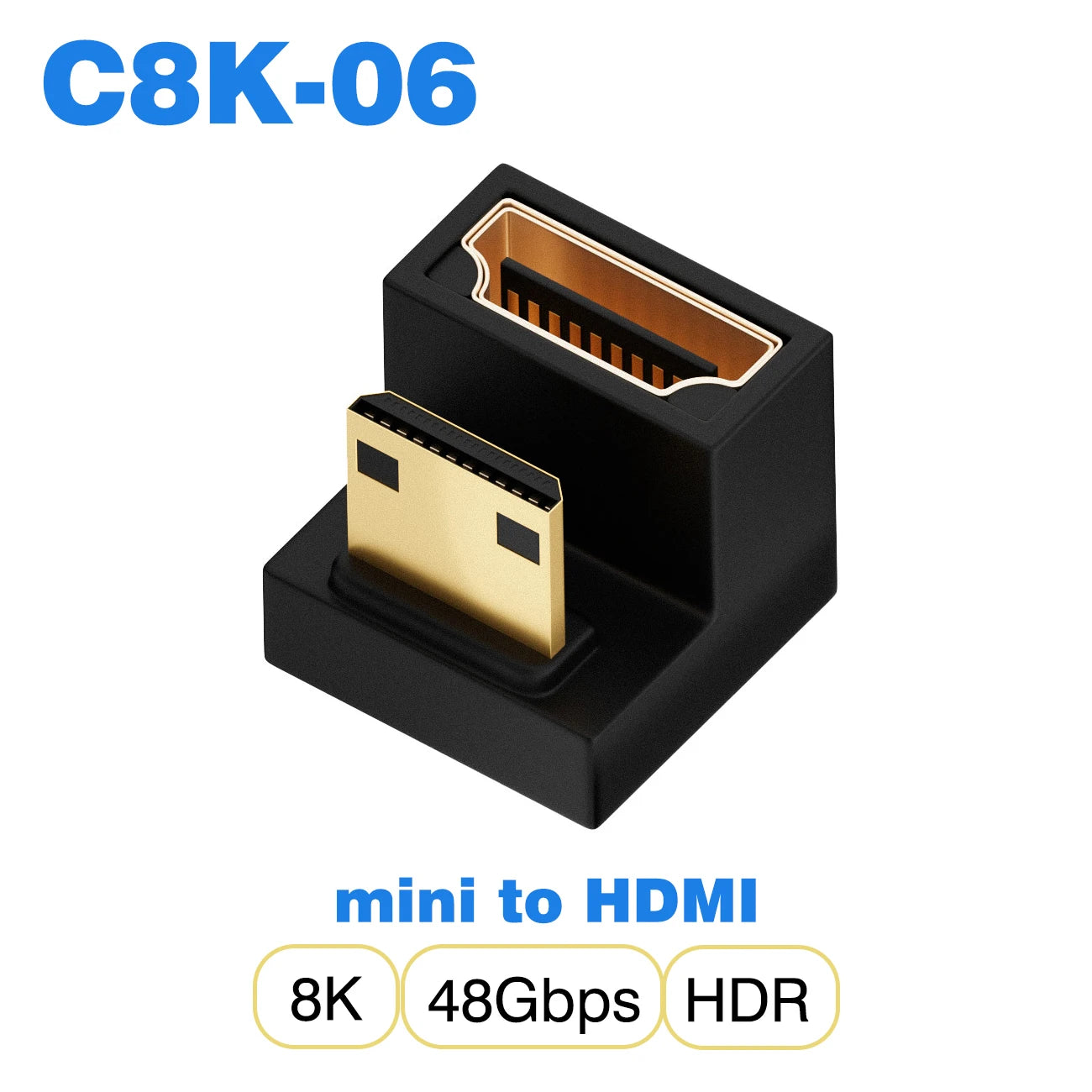 HDMI-compatible Cable Adapter mini micro hdmi to HDMI 2.1 Converter 48Gpbs 8K60HZ 4K120HZ for HDTV Projector PS4 PS5 Laptop PC