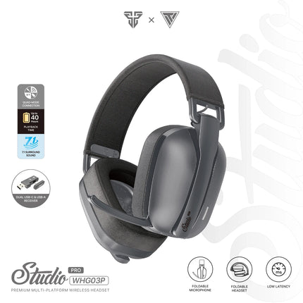 FANTECH WHG03P STUDIO PRO Gaming Headphones Wired& Wireless Bluetooth 7.1 Surround Headset With Noise Reduction Mic For PS5 XBOX