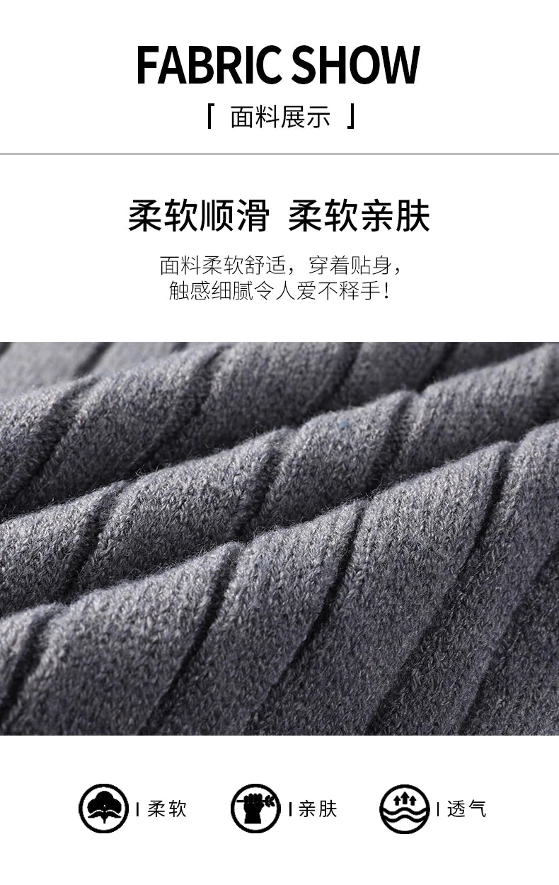 2023 Winter Men's Quarter Zip Sweater Slim Fit Casual Knitted Turtleneck Pullover Mock Neck Polo Sweater