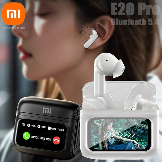 XIAOMI Wireless Earphone E20 Pro ANC Bluetooth Touch Screen ENC Headphone HiFi Stereo Active Noise Cancelling Headset With Mic