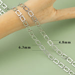 YEGUI C77,diy chain,18k gold rhodium plated,copper,pass REACH,nickel free,jewelry making,charms,diy bracelet necklace,1m/lot