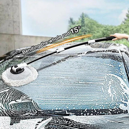 2022 New 15 Degree Bend Car Cleaning Brush Car Wash Brush Chenille Broom Telescoping Long Handle Cleaning Mop Cleaning Tools