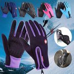 Winter Cycling Gloves With Wrist Support Touch Screen Bicycle Gloves Outdoor Sports Anti-slip Windproof Bike Full Finger Gloves