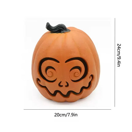 1PCS Scary Halloween Pumpkin Lantern Set Pumpkin Lamp LED Light Orange Halloween Decoration for Porch Front Door Party Supplies