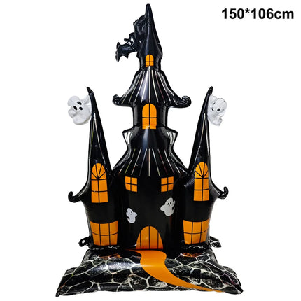 Halloween Ghost Party Decoration Disposable Tableware Balloon Banner Ceiling Door Hanging for Happy Hunting Halloween Supplies
