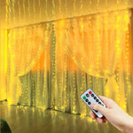 USB Curtain String Lights 8 Modes Fairy Light Christmas Halloween Garland Holiday Led Light Wedding Party Home Bedroom Decor