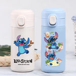 Disney Stitch 420ml Thermal Cup Sports Water Bottle Kids Portable Large Capacity Outdoor Vacuum Cup Stainless Steel Bottle