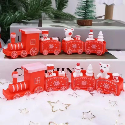 Happy New Year Christmas Train, Halloween Ornament with Moving Train, Home Noel Gifts, Children's Birthday Cake Decoration, 2026