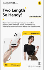 Essager 60W Type C To Type C Fast Charging Cable  For iPhone 16 Xiaomi Huawei  Lanyard  Halter Neck Wrist Multifunctional Cable