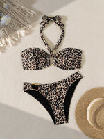 "2025 Sexy Bandeau Push-Up Bikini Set - Brazilian Thong Swimwear for Women"