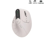 Multi-Device Vertical Ergonomic Mouse With Function Adjustment Kno Rechargeable 2.4G Bluetooth Wireless Mouse for PC Tablet