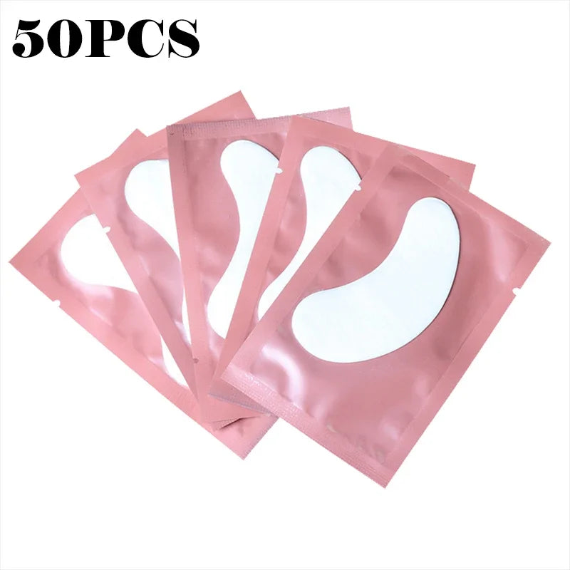 50 Pieces Of Hydrogel Eyelash Patch Grafting Eyelashes Isolating Pad Eyelash Patch Beauty  Moisturizing Eye Mask for Long-lastin