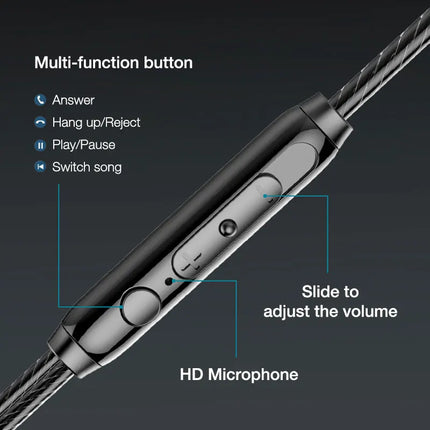 VAORLO 3.5mm/Type-C Wired Headphones Heavy Bass In Ear Earphone With Mic USB C Stereo Earbuds Gaming Headset For Samsung iPhone