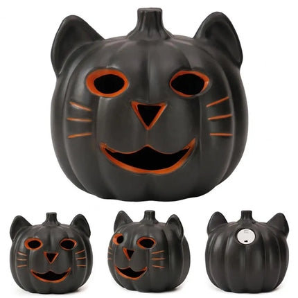 Cute Halloween Decor High-quality Plastic Pumpkin Spooky Halloween Pumpkin Lanterns for Indoor Outdoor Decor Light Up for Party