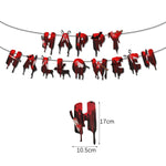 Halloween Hanging Banner Garland Bunting Pumkin Ghost Bat Paper Banner Door Hanging Ornaments Halloween Xmas Party Decoration