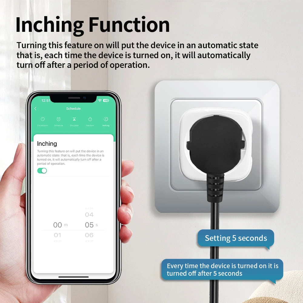 Tuya WIFI Smart Socket EU 16A/20A Wifi/Zigbee Smart Plug With Power Monitoring Smart HomeVoice Control Support Google Home Alexa