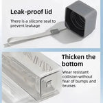 1 Pcs Clear Square Drinking Glass in Mate Plastic Portable Water Bottle with Milk Cable for Outdoor Sports